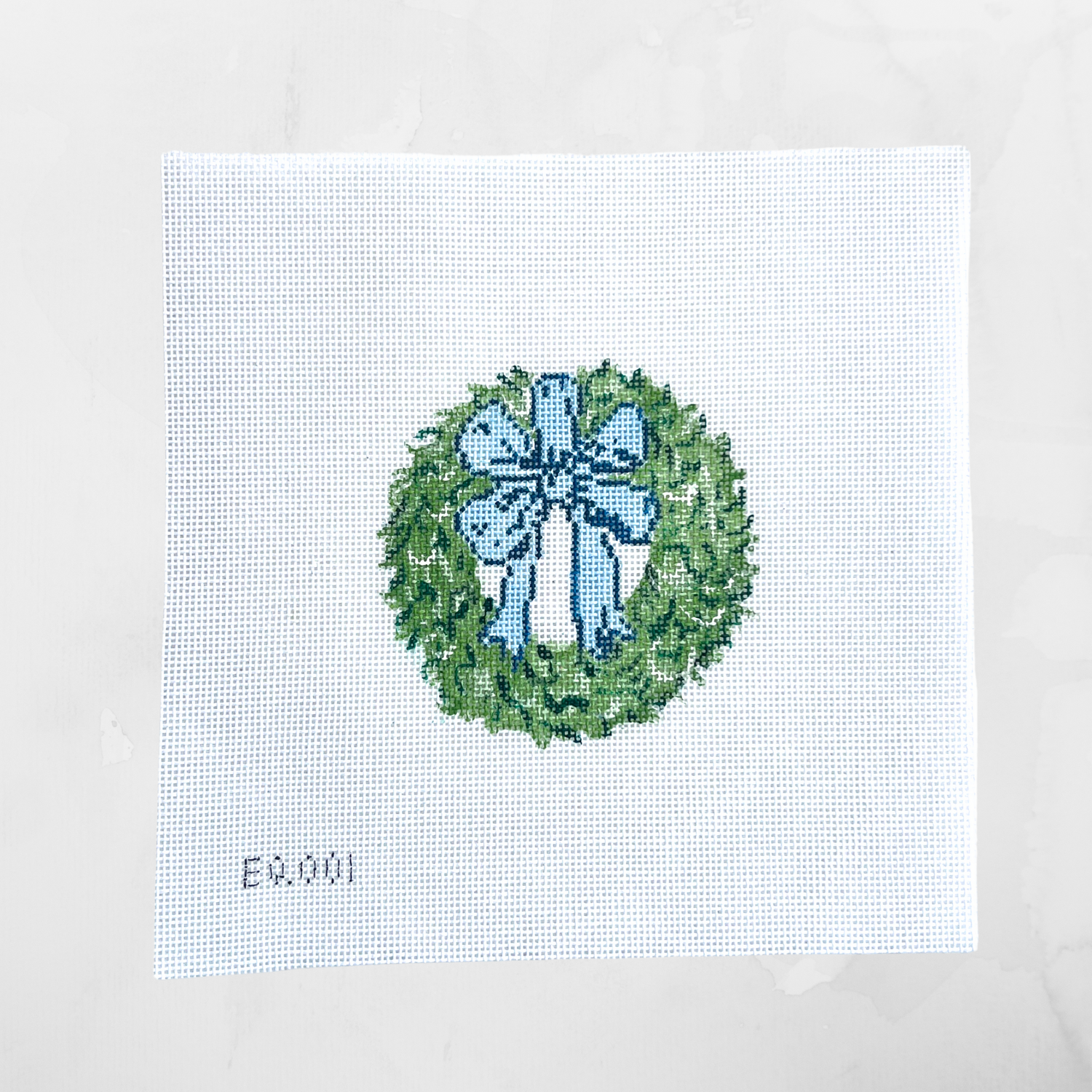 Emily Quigley Wreath with Blue Bow