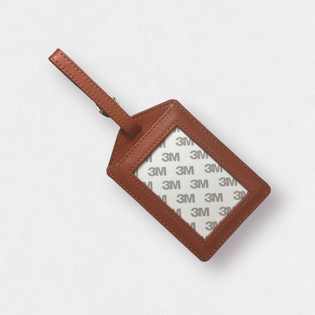 Self Finishing Leather Luggage Tag - Burnt Orange